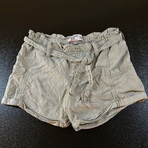 Abercrombie Kids Paerbag Shorts Belted High Rise Gray‎ Girls size 9/10